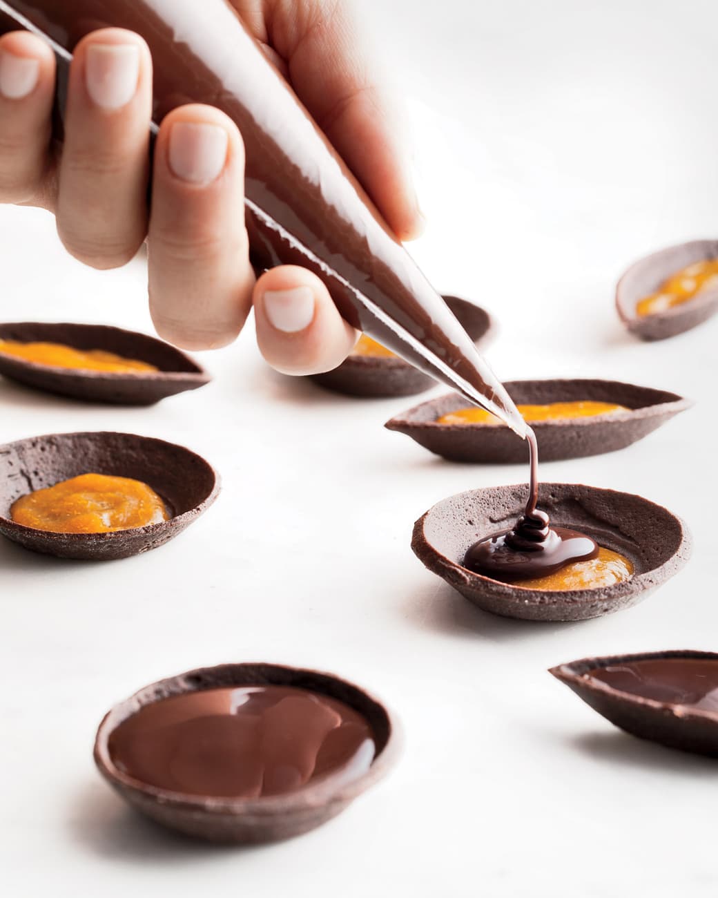 Thermomix easy Soft Chocolate and Apricot Tartlets