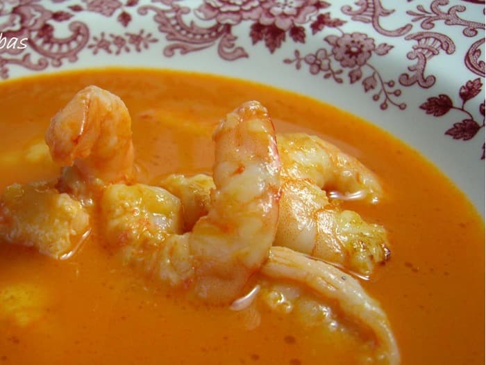 Thermomix Monkfish and prawns soup