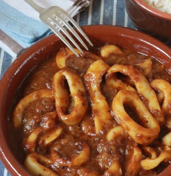 Squid in paprika sauce Thermomix