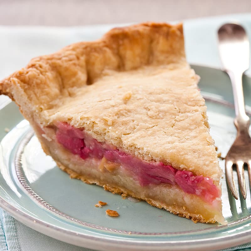 Strawberry and rhubarb custard pie
